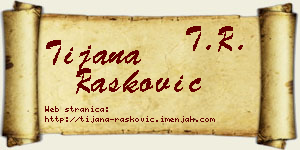 Tijana Rašković vizit kartica